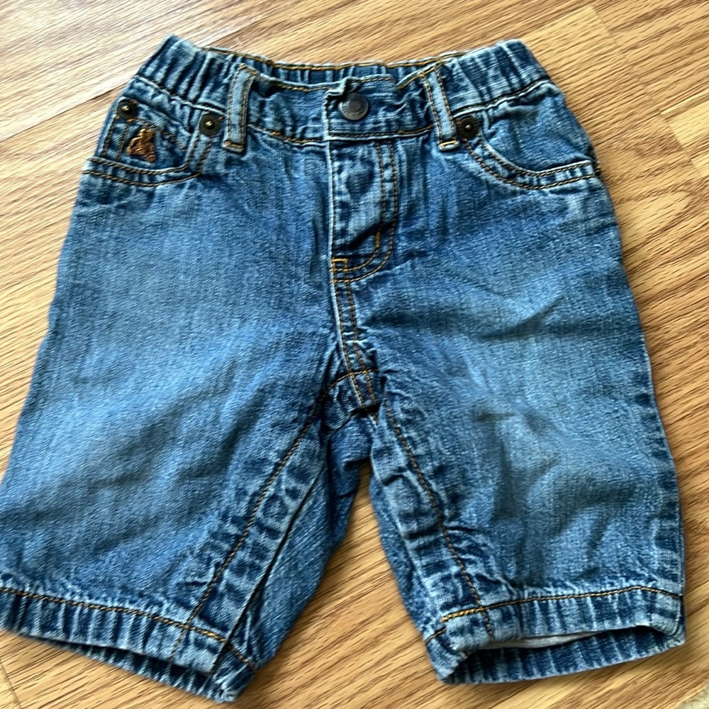 Gap boys denim shorts and infant up to three months